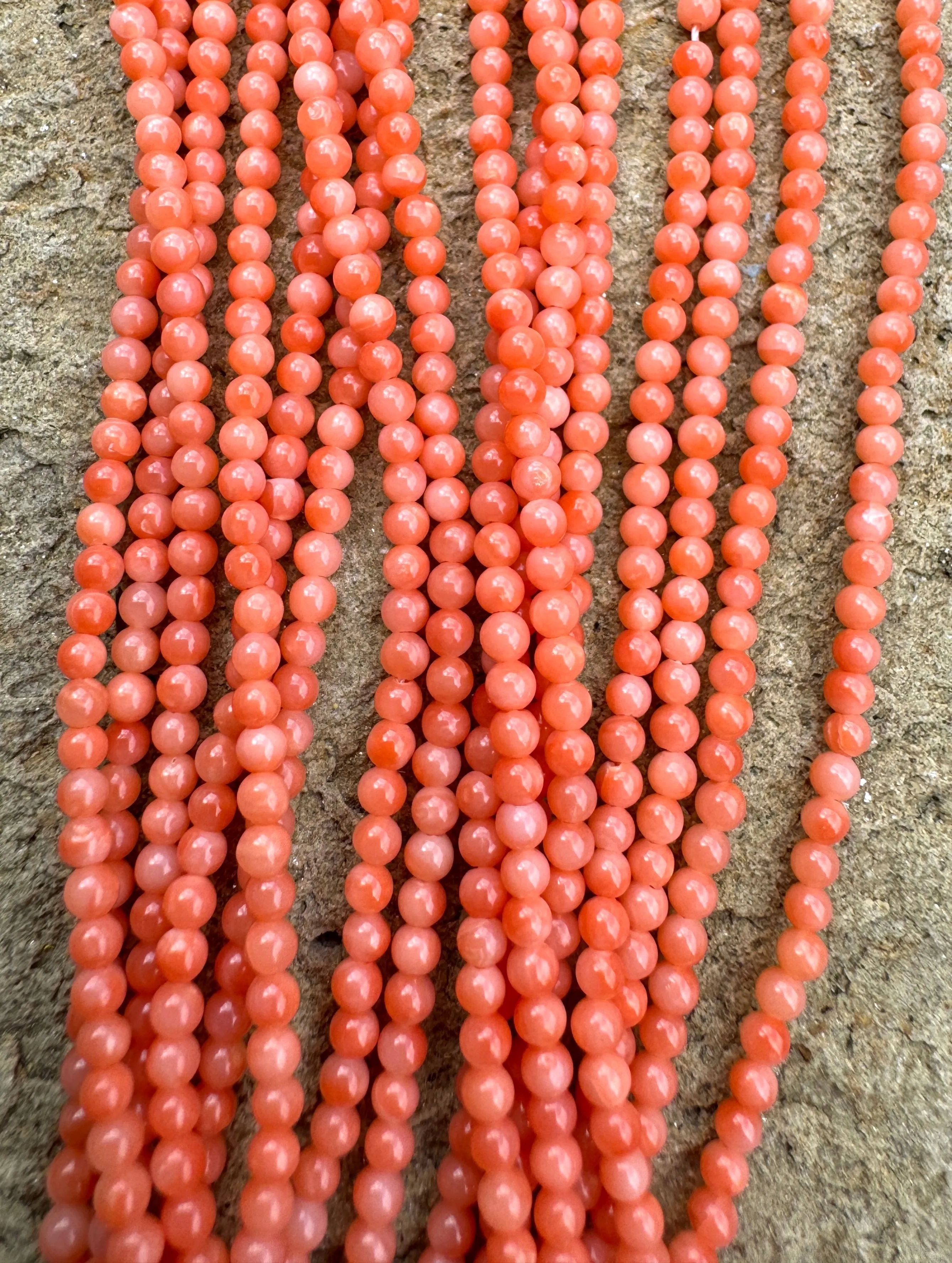 100% Natural High Quality Pink Coral (Taiwan) 2mm Round Beads (16 inch Strand)