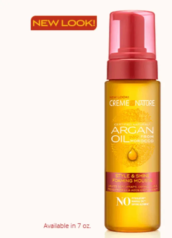 Creme of Nature Argan Style & Shine Foaming Mousse 7oz