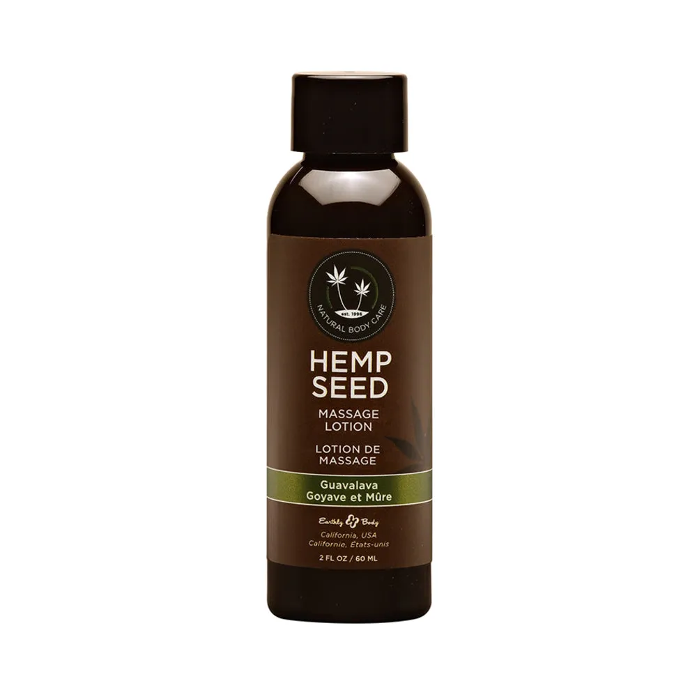 Earthly Body Hemp Seed Massage Lotion - 2 oz Guavalava