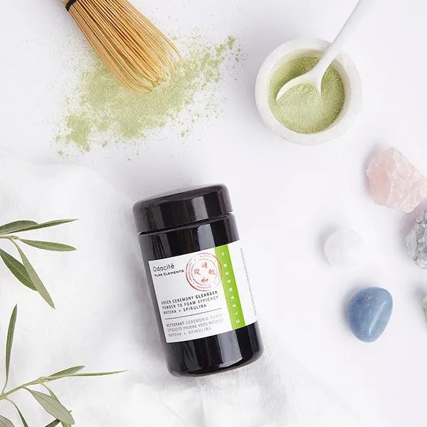 Green Ceremony Matcha Powder Cleanser | Chlorophyll   Spirulina