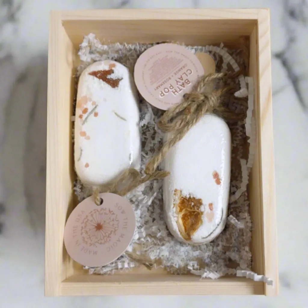 Orange   Rosemary Bath Pops (Set of 2)