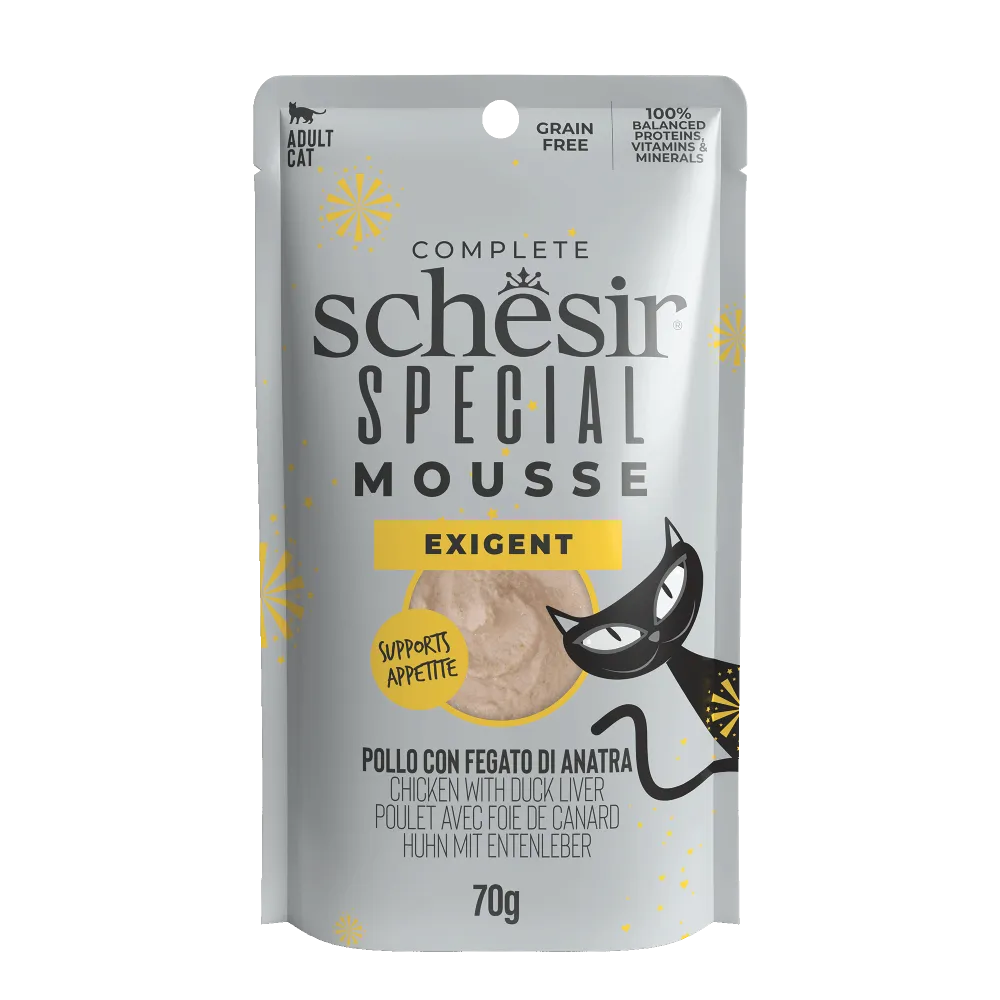 Schesir Cat Pouch Special Mousse Exigent Chicken With Duck Liver 70g