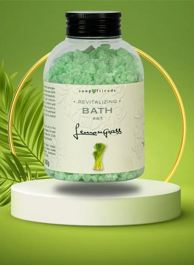 Soap&Friends Energizing Lemongrass Bath Salt for Revitalized and Youthful Vitality 500g